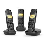 Gigaset A170 Trio Nero Telefono Cordless Triplo Funzione Sveglia