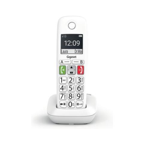 GIGASET Gigaset E290 Bianco Telefono Cordless Senior Vivavoce Tasti Grandi