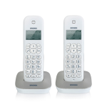 Brondi Gala Twin Bianco/Grigio Telefono Cordless Doppio Eco Dect Sveglia