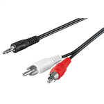 Cavo Stereo 1 Connettore 3.5Mm 2 Connettori Rca Maschio 2.5Mt