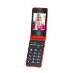 Telefono Cellulare Clamshell Doppio Display Dualsim 2,8" Senior Trevi Flex Plus 75 Red ITalia
