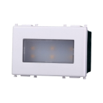 Ettroit Lampada Segnapasso 3 Posti LED 220V On/Off 3000Ã‚Â°K Serie Starlight Bianco Ev0323 Compatibile Vimar Plana