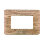 Ettroit Placca In Plastica 3 Moduli Serie Solar Legno Rovere Sbiancato Mt83304 Compatibile Bticino Matix