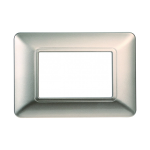 Ettroit Placca In Plastica 3 Moduli Serie Solar Titanio Mt83308 Compatibile Bticino Matix