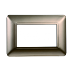 Ettroit Placca In Plastica 3 Moduli Serie Solar Bronzo Mt83310 Compatibile Bticino Matix