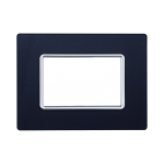 Ettroit Placca In Vetro 3 Moduli Serie Solar Acciaio Scuro Mt84310 Compatibile Bticino Matix