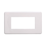 Ettroit Placca Slim 4 Moduli Serie Moon Bianco An87401 Compatibile Abb Axolute