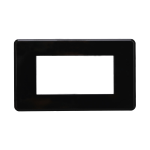 Ettroit Placca Slim 4 Moduli Serie Moon Nero An87402 Compatibile Abb Axolute