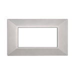 Ettroit Placca Piramide 4 Moduli Serie Moon Silver An90406 Compatibile Abb Axolute