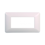 Ettroit Placca In Plastica 4 Moduli Serie Solar Bianco Mt83401 Compatibile Bticino Matix