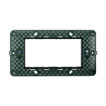 Ettroit Supporto 4 Moduli Serie Starlight Ev0204 Compatibile Vimar Plana