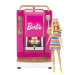 Faber Mini Pro Deluxe Barbie Limited Edition Macchina Per Caffe' Pressacialda In Ottone Telaio In Acciaio Bambola Inclusa