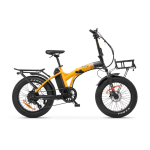 Jeep Sonoran (Je-Bi-220004) Folding Fat E-Bike (Nero/Giallo) Bicicletta Elettrica Ruote 20"X4" Motore Bafang 250W 48V- Batteria  48V 12.8Ah Display Lcd Freni A Disco Idraulico Autonomia Fino Ad 80Km