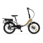 Lancia Y Brio (Ln-Bi-220004 ) Folding City E-Bike (Silver/Gold) Bicicletta Elettrica Ruote 20"X1.95" Kenda Motore Bafang 250W 36V Batteria  36V 7.8Ah Superleggera  Autonomia Fino Ad 60Km