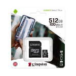 Kingston Canvas Select Plus 512Gb Sdcs2/512Gb Micro Sd 512Gb + Adattatore Sd