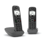 Gigaset As490 Duo Nero Telefono Cordless Doppio Vivavoce