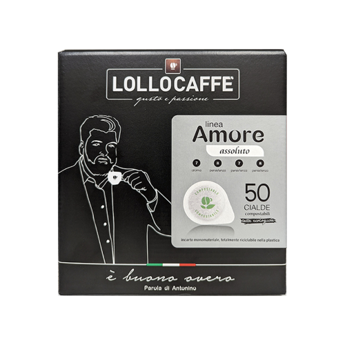 LOLLO CAFFE Lollo Caffe' Linea Amore Gusto Assoluto Cialde 44Mm Box 50Pz