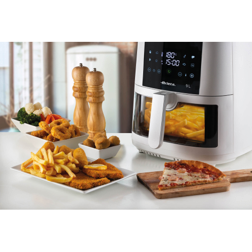 Ariete Airy Fryer Bianco (4630/00) Friggitrice Ad Aria 9L Touch Control Timer 60 Min 1500W