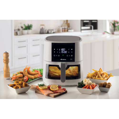 Ariete Airy Fryer Bianco (4630/00) Friggitrice Ad Aria 9L Touch Control Timer 60 Min 1500W