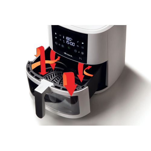 Ariete Airy Fryer Bianco (4630/00) Friggitrice Ad Aria 9L Touch Control Timer 60 Min 1500W