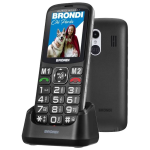 T.CELLULARE SENIOR DUALSIM BRONDI AMICO DI CASA+ BLACK ITALIA