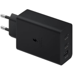 ALIMENTATORE SAMSUNG FAST EP-T6530NBEGEU 65W TRIO 2xUSB-C + 1xUSB-A Black