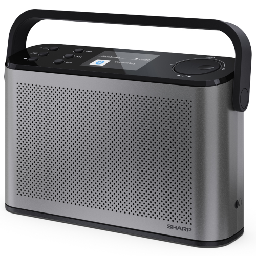SHARP OSAKA DR-P540(GY) - RADIO DIGITALE PORTATILE - DAB/DAB+ - 2.4" SLIDE SHOW DISPLAY - BLUETOOTH 5.3 - STORM GREY