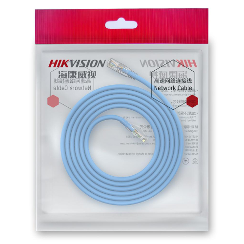 HIKVISION DS-1NP6ADL0-BL-1MT - CAVO LAN U/UTP  WITH 50U GOLD PLATED RJ45 PLUG - 1M - BLUE