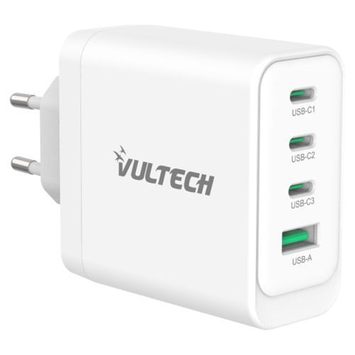 VULTECH CC100-3C1A - CARICATORE UNIVERSALE 3 PT USB-C + 1 PORTA USB-A GAN 100W