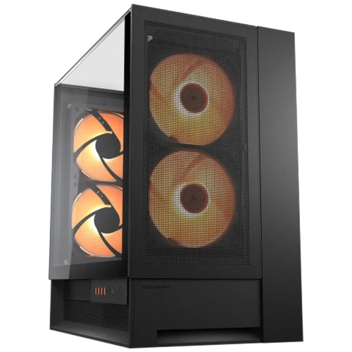 COUGAR OMNY X (BLACK) - PC CASE MID TOWER - 4 VENTOLE RGB + HUB (supp GPU VERTICAL)