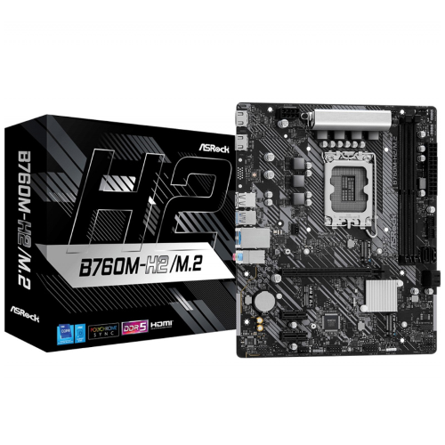 ASROCK B760M-H2/M.2 - MAINBOARD MICRO ATX - DDR5 SOCKET 1700 - 2 x HDMI