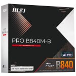 MSI B840M-B Pro (7E76-002R) - MAINBOARD MICRO ATX - DDR5 - SOCKET AM4 - HDMI - VGA - 2xM.2