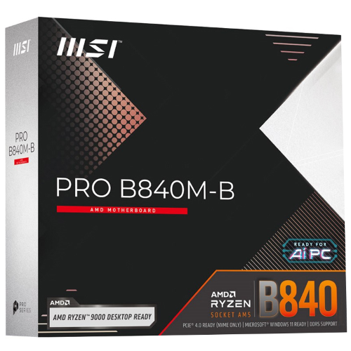 MSI B840M-B Pro (7E76-002R) - MAINBOARD MICRO ATX - DDR5 - SOCKET AM4 - HDMI - VGA - 2xM.2