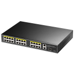 CUDY FS1026PS1 - SWITCH 24 PT 10/100M POE+ - 2 GIGABIT PT- 1SFP 300W