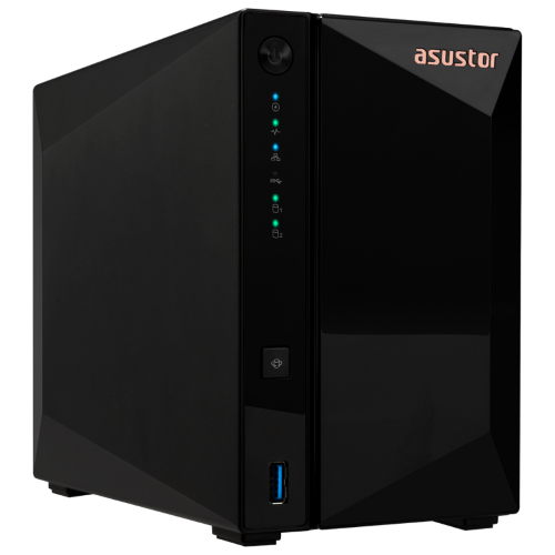 ASUSTOR DRIVESTOR 2 PRO (AS3302T V2) - 2 BAY TOWER NAS, QUAD-CORE 1.7GHZ CPU, 2.5GBE PORT, 2GB DDR4 (DISKLESS)