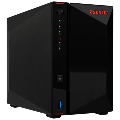 ASUSTOR NIMBUSTOR 2 (AS5402T) - 2 BAY TOWER NAS, QUAD-CORE 2.0GHZ CPU, DUAL 2.5GBE PORTS, 4GB DDR4, 4X M.2 SSD SLOTS (DISKLESS)