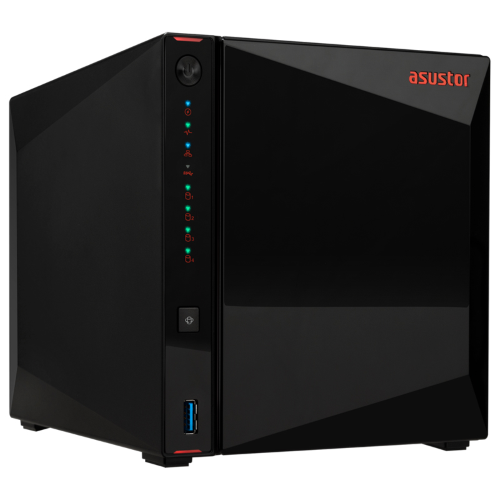 ASUSTOR NIMBUSTOR 4 (AS5404T) - 4 BAY TOWER NAS, QUAD-CORE 2.0GHZ CPU, DUAL 2.5GBE PORTS, 4GB DDR4, 4X M.2 SSD SLOTS (DISKLESS)