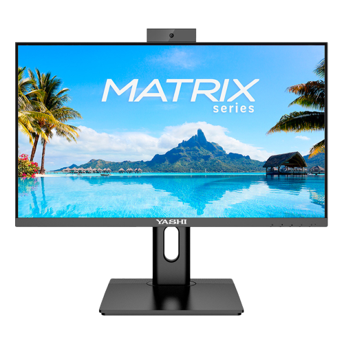 YASHI MATRIX (YZ2493) - MONITOR 24" FHD IPS - 120HZ - SPEAKER IN - WEBCAM IN 5MP - PIVOT - HDMI - DP - 2Y
