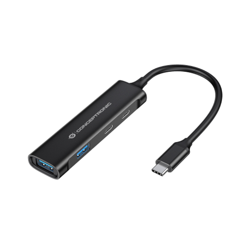 CONCEPTRONIC HUBBIES12B - HUB USB-C 2-PT USB-A 3.0 + 2-PT USB-C