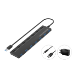 CONCEPTRONIC HUBBIES19BP - HUB USB-A 7-PT 3.0 CON ALIMENTAZIONE