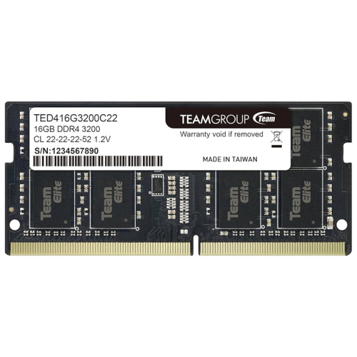 TEAM GROUP ELITE LAPTOP RAM 16GB - DDR4 - PC3200 (TED416G3200C22-S01)