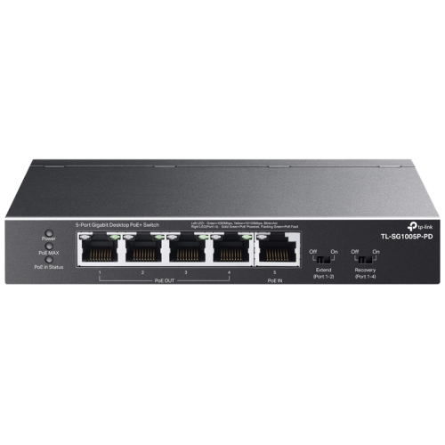 TP-LINK TL-SG1005P-PD - SWITCH DESKTOP 5 PORTE GIGABIT - 4 POE OUT E 1 POE IN