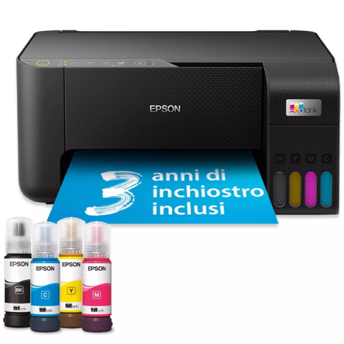 EPSON EcoTank ET-2860 (C11CJ67428) - STAMPANTE MULTIFUNZIONE INKJET A4 - WiFi - FRONTE/RETRO AUTO - 33 PPM
