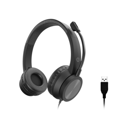 CONCEPTRONIC POLONA05B - CUFFIE OVEREAR - MICROFONO NOISE CANC. - CONTROLLO VOLUME - USB-A