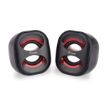 EQUIP 245331 - SPEAKER 2.0 - 6W - USB-A POWER - BLACK / RED
