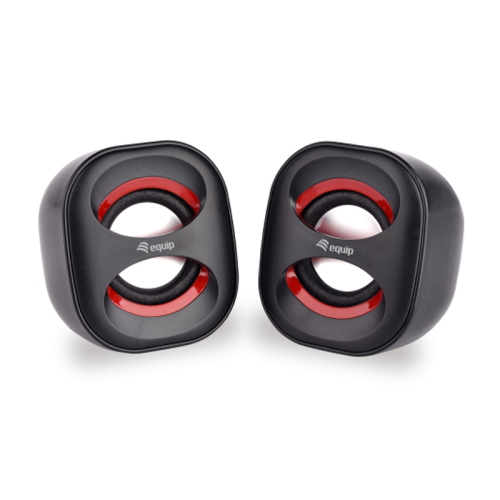 EQUIP 245331 - SPEAKER 2.0 - 6W - USB-A POWER - BLACK / RED