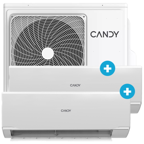 CANDY PURA - CONDIZIONATORE DUAL 9.000 BTU + 12.000 BTU - WI-FI (1x CY-2T14AOUT-A + 1x CY-09RAIN-MA + 1x CY-12RAIN-MA)