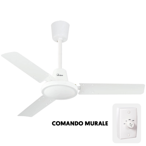 ARDES CLOUD (AR5A90) - VENTILATORE A SOFFITTO CON COMANDO MURALE - 3 PALE 90CM - 65W - 3 VEL.