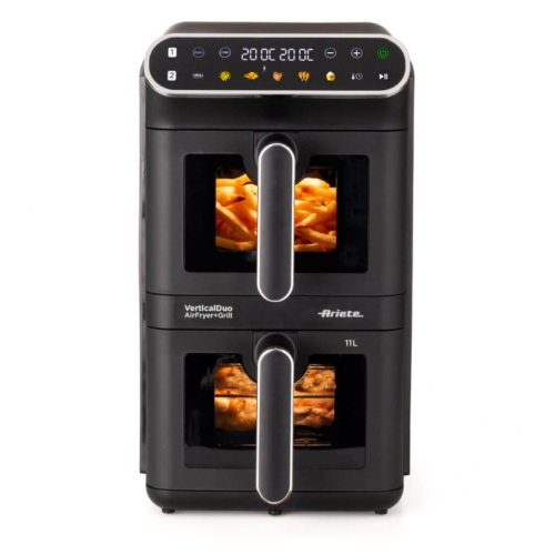 FRIGGITRICE AD ARIA ARIETE 4640 AIR FRYER VERTICAL DUO 11 LT - NERA